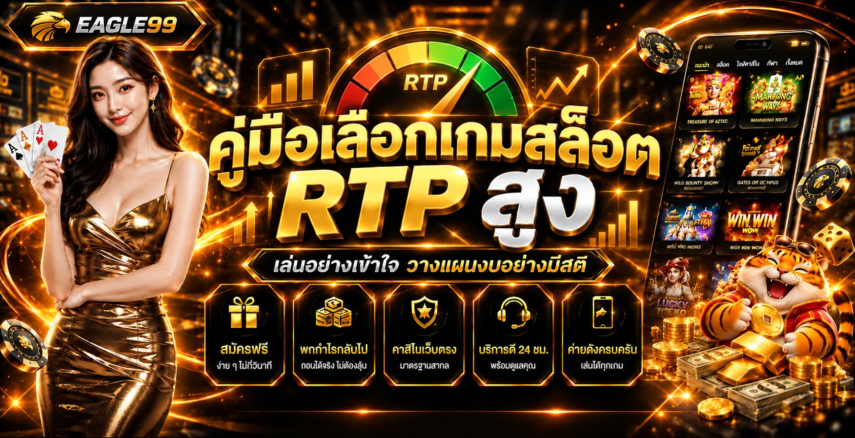 EAGLE99 คู่มือเลือกเกมสล็อต RTP สูงอย่างมีสติ